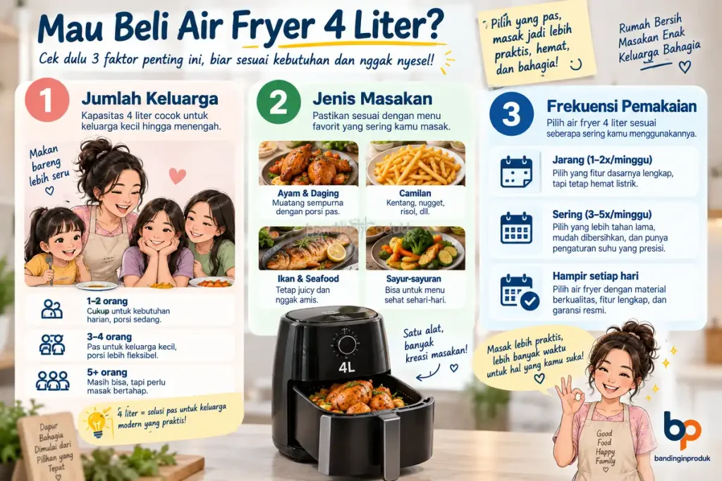 Air Fryer 4 Liter Bikin Boros atau Hemat? Ini Faktanya! 2 alur proses pemilihan air fryer 4 liter