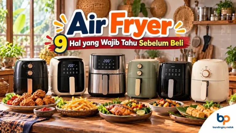 berbagai jenis air fryer di countertop dapur modern